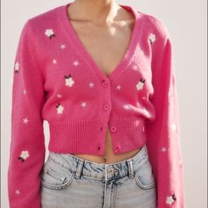 Zara Embroidered Cardigan